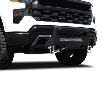 2022-2026 Chevrolet Silverado 1500 Armour Iii Heavy Duty Front Winch Bumper Kit & Winch Comes with 20" Single Row Light Bar & 12K Synthetic Rope Winch | Black Horse Off Road - Image 8