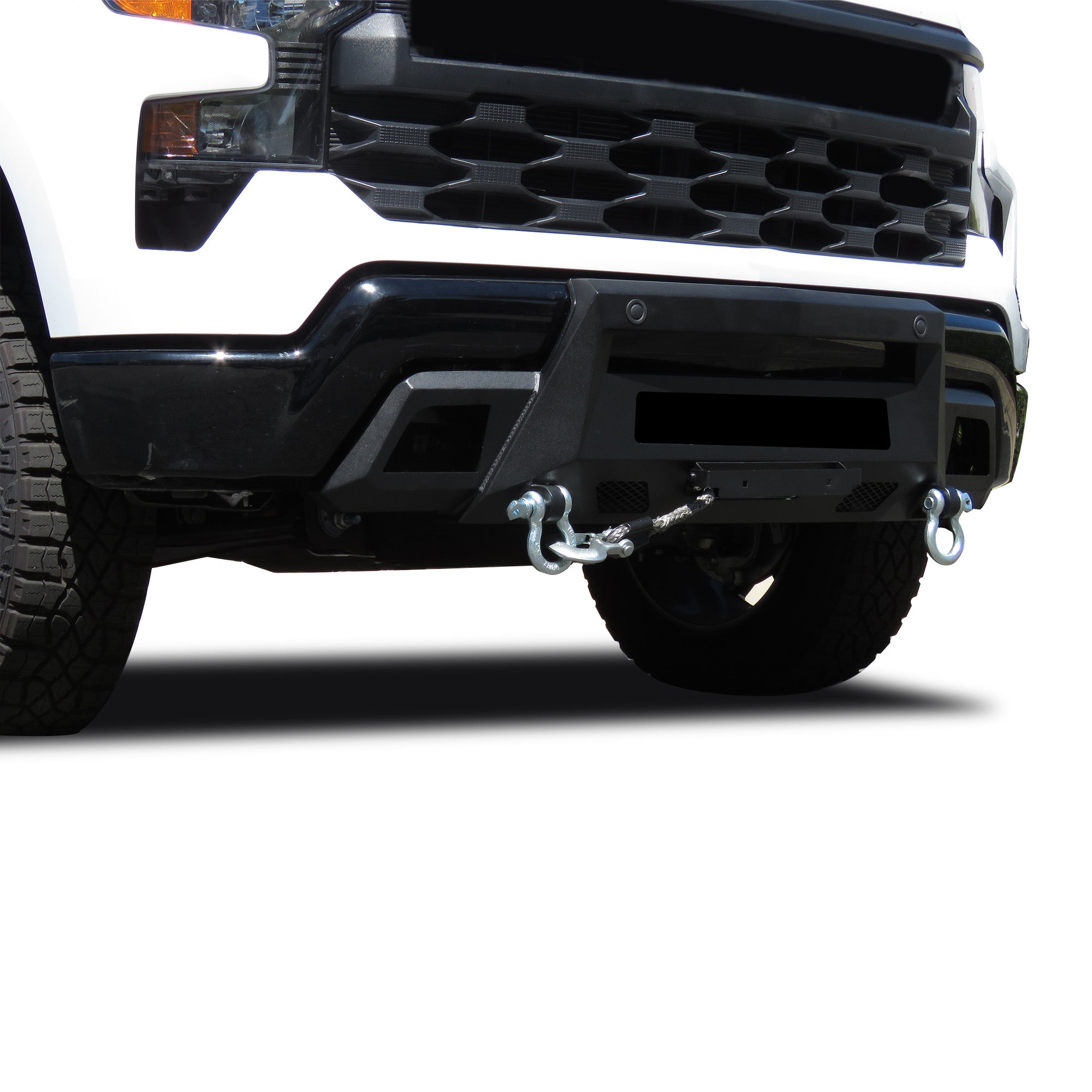 2022-2026 Chevrolet Silverado 1500 Armour Iii Heavy Duty Front Winch Bumper With Winch Comes with 12K Synthetic Rope Winch | Black Horse Off Road - Image 9