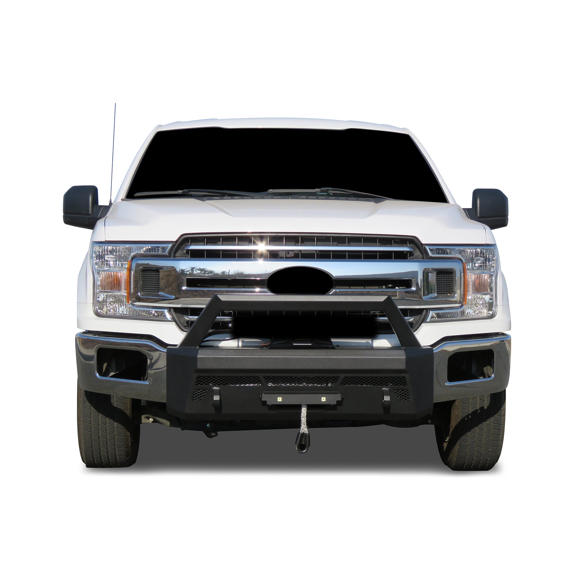 2018-2020 Ford F-150 Armour Iii Heavy Duty Front Winch Bumper With Winch Comes with 12K Synthetic Rope Winch | Black Horse Off Road - Image 1