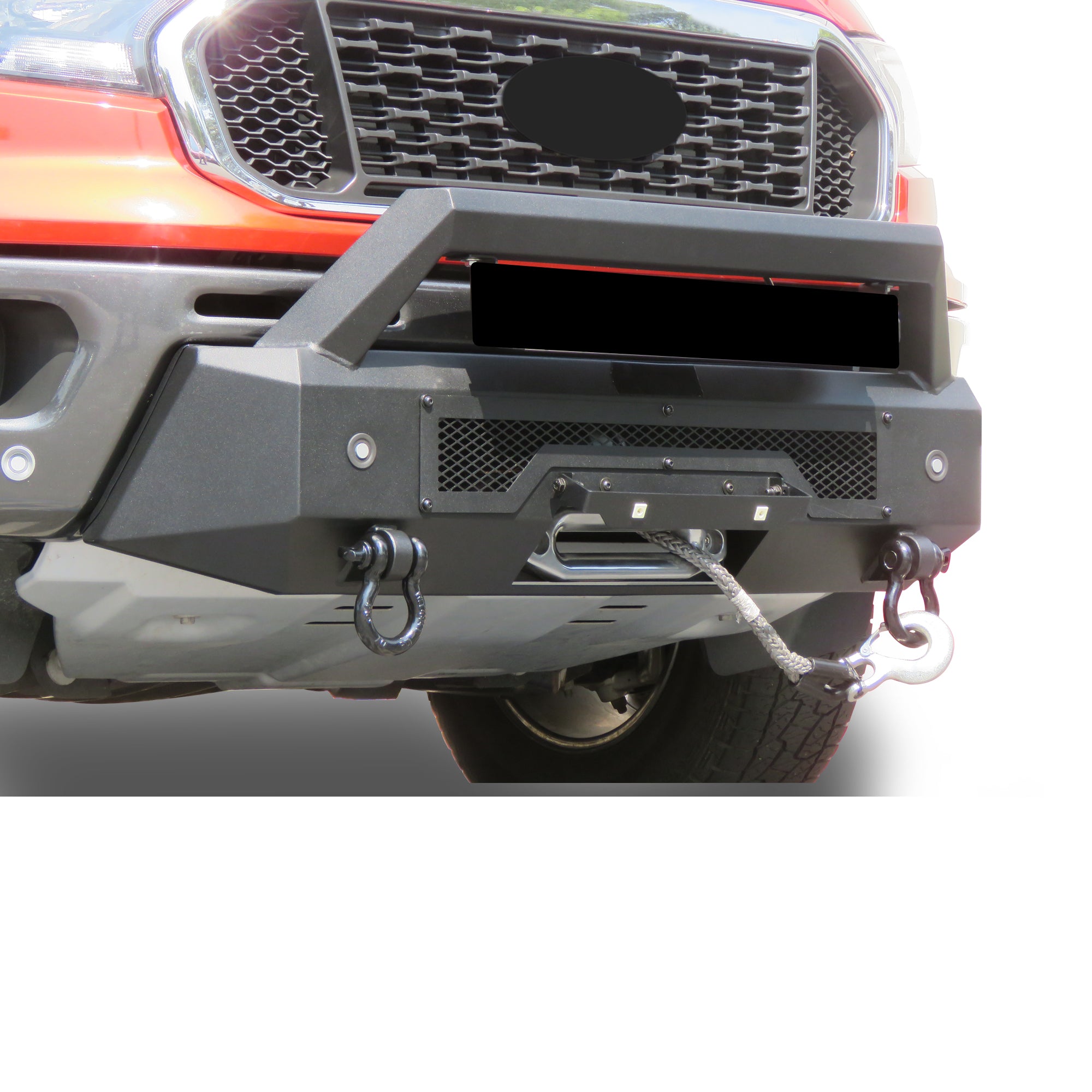 2019-2023 Ford Ranger Armour Iii Heavy Duty Front Winch Bumper With Winch Comes with 12K Synthetic Rope Winch | Black Horse Off Road - Image 1