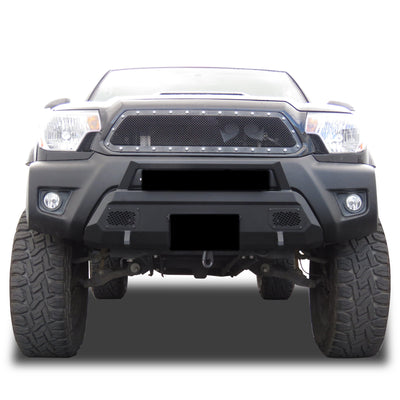 2012-2015 Toyota Tacoma Armour Iii Heavy Duty Front Winch Bumper With Winch Comes with 12K Synthetic Rope Winch | Black Horse Off Road - Image 1