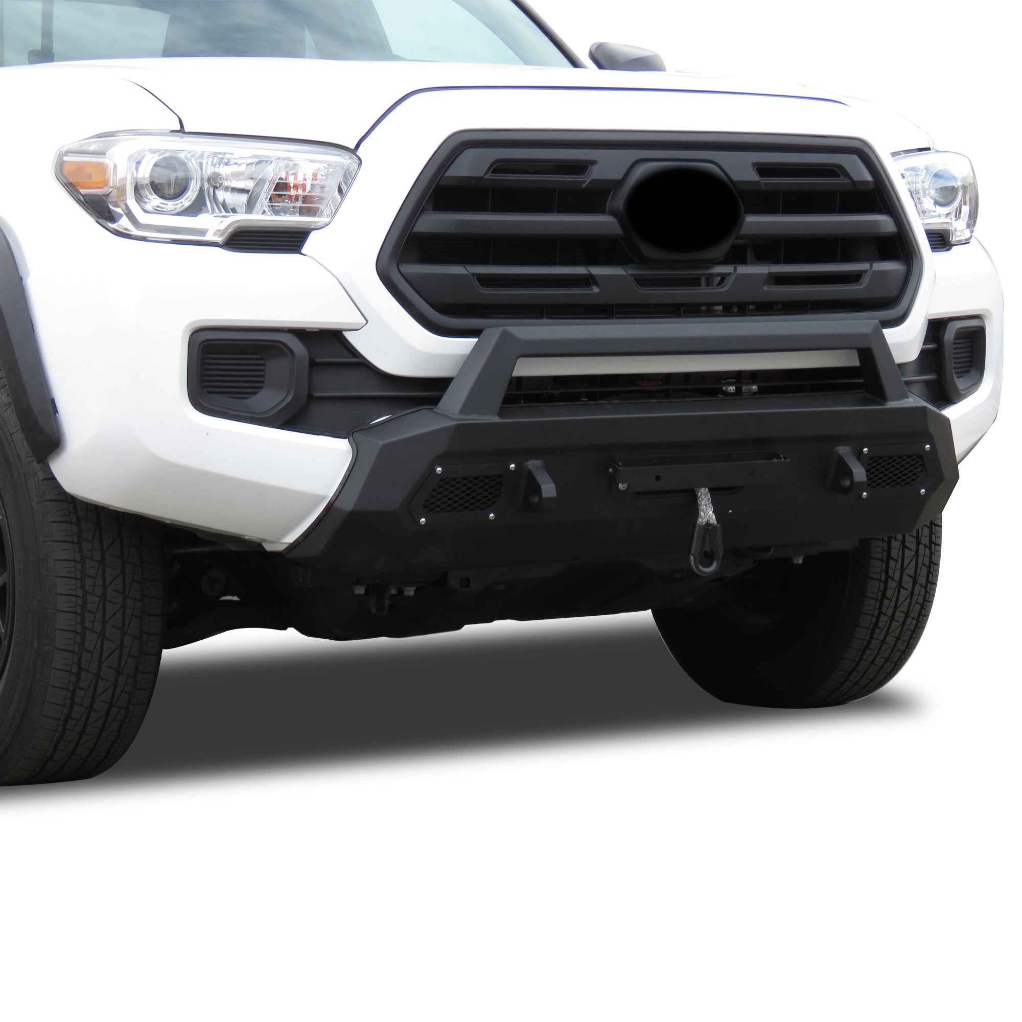 2016-2023 Toyota Tacoma Armour Iii Heavy Duty Front Winch Bumper With Winch Comes with 12K Synthetic Rope Winch | Black Horse Off Road - Image 1