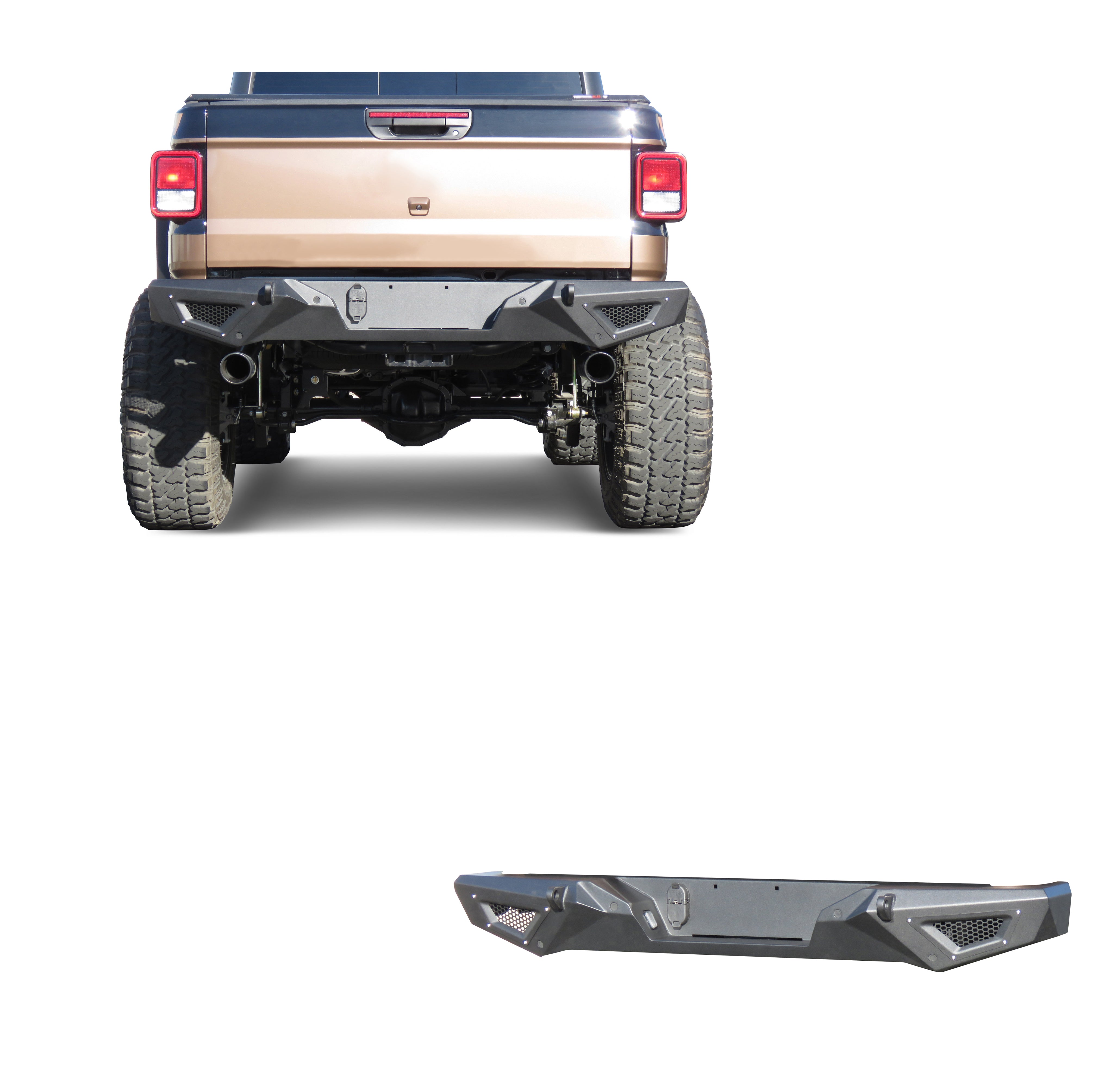 2020-2026 Jeep Gladiator Armour Heavy Duty Rear Bumper No lights included | Black Horse Off Road - Image 1