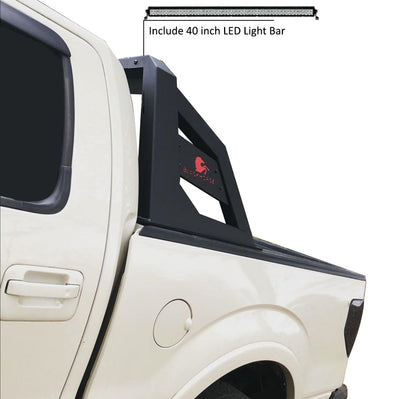 2005-2021 Nissan Frontier Armour Roll Bar Kit Includes 1 40in LED Light Bar | Black Horse Off Road - Image 8