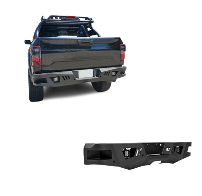 2016-2024 Nissan Titan Xd Armour Heavy Duty Rear Bumper Kit Includes 1 set of 4in cube lights | Black Horse Off Road - Image 1