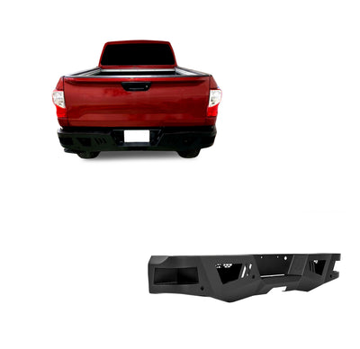 2016-2024 Nissan Titan Xd Armour Heavy Duty Rear Bumper No lights included | Black Horse Off Road - Image 1
