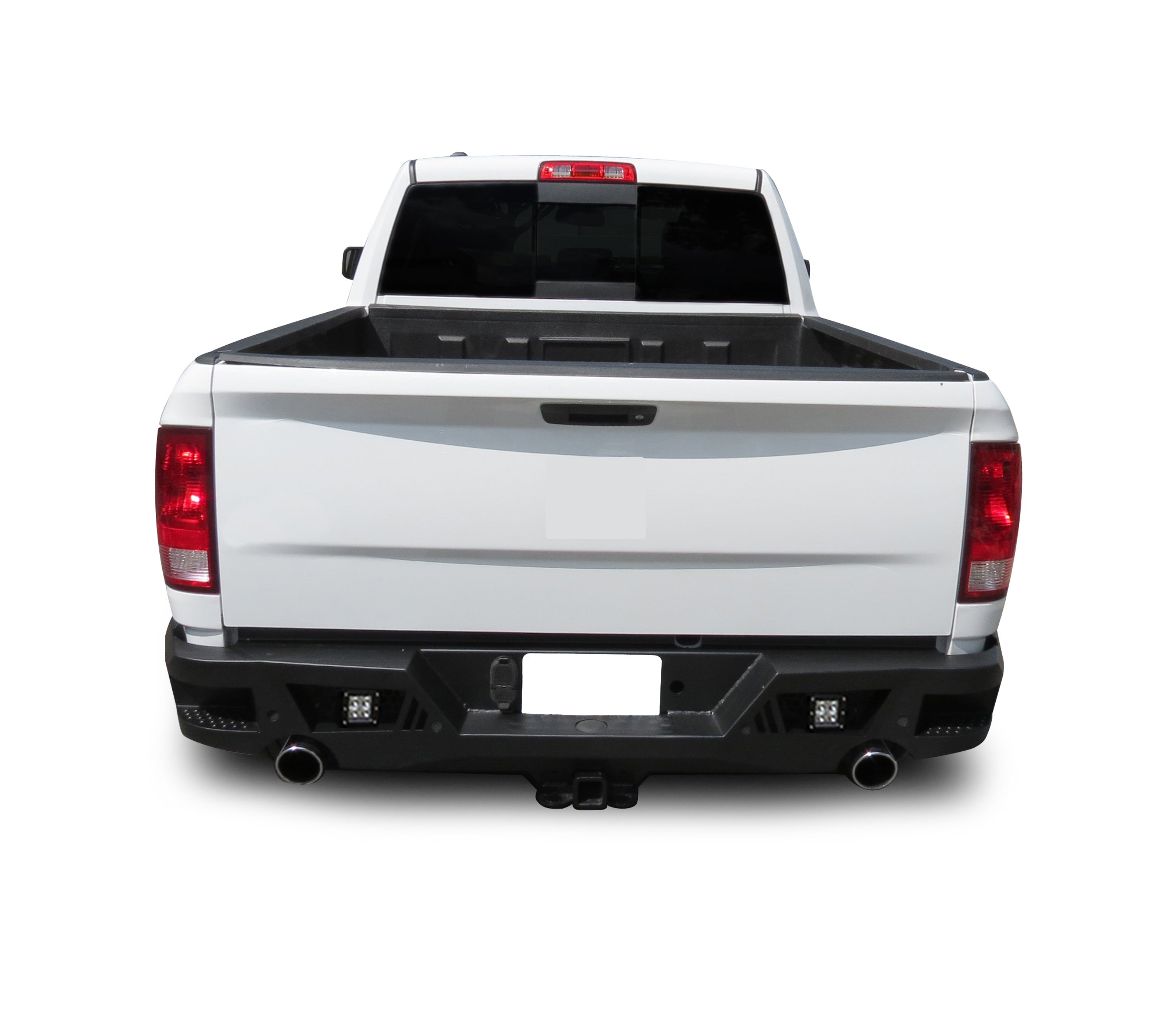 2009-2024 Dodge Ram 1500 Armour Heavy Duty Rear Bumper Kit Includes 1 set of 4in cube lights | Black Horse Off Road - Image 2