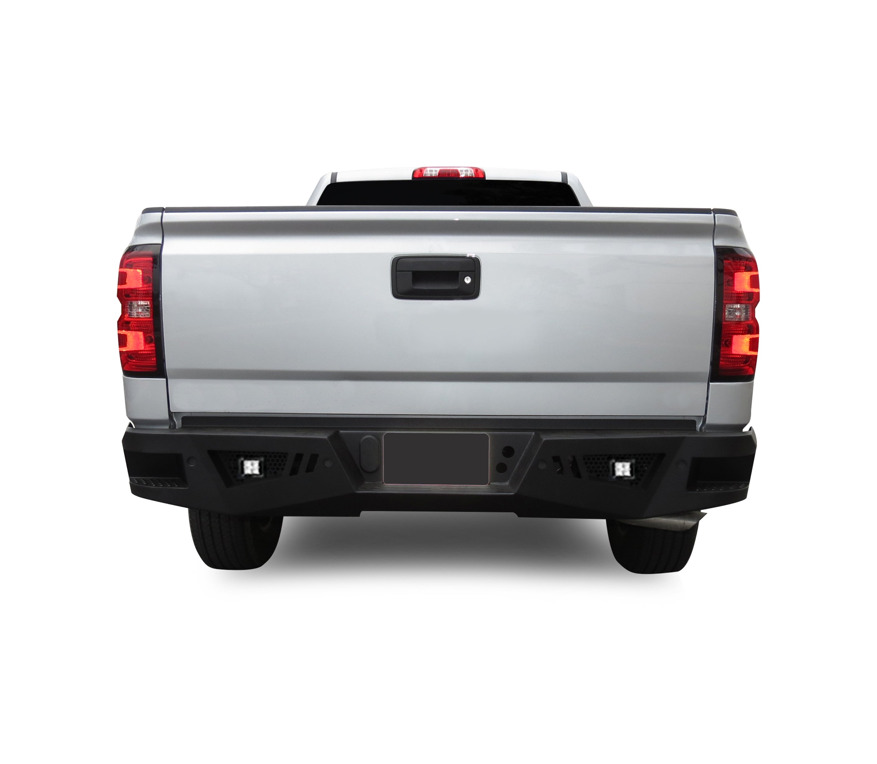 2007-2022 Sierra 1500 Armour Heavy Duty Rear Bumper Kit Includes 1 set of 4in cube lights | Black Horse Off Road - Image 4