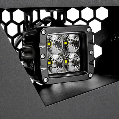 2007-2022 Sierra 1500 Armour Heavy Duty Rear Bumper Kit Includes 1 set of 4in cube lights | Black Horse Off Road - Image 9