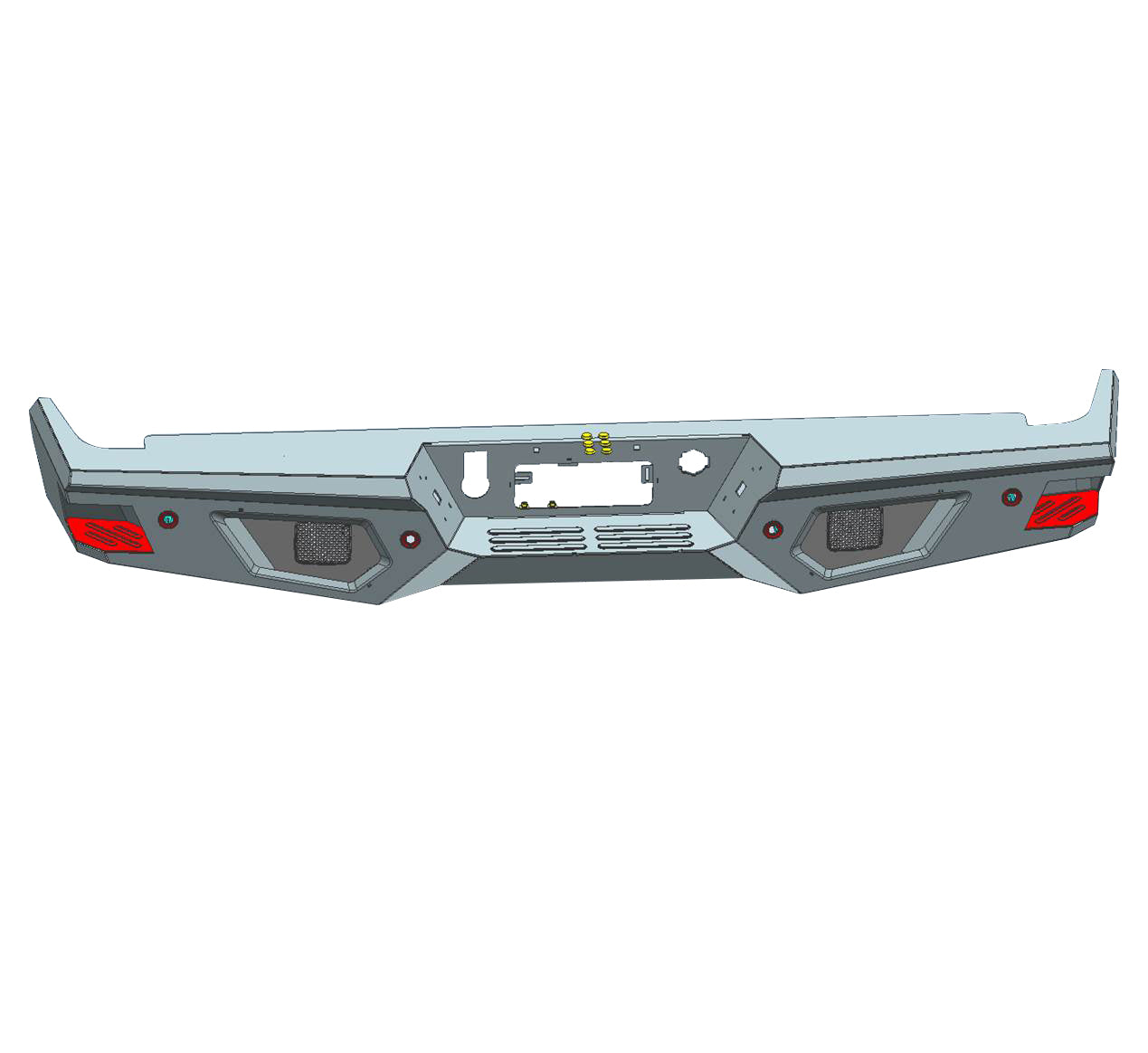 2019-2026 Sierra 1500 Armour Heavy Duty Rear Bumper No lights included | Black Horse Off Road - Image 5