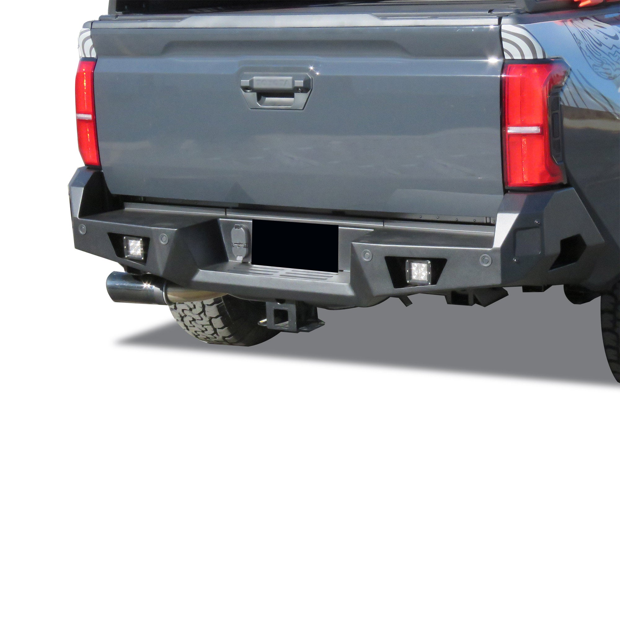 2024-2026 Toyota Tacoma Armour Heavy Duty Rear Bumper No lights included | Black Horse Off Road - Image 8