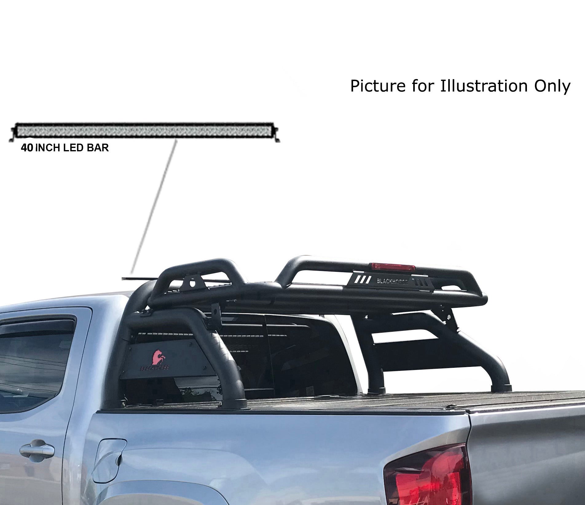 2005-2021 Nissan Frontier Atlas Roll Bar Kit W/40" LED light Bar | Black Horse Off Road - Image 7