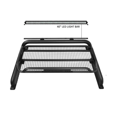 2015-2026 Toyota Tacoma Atlas Roll Bar Kit W/40" LED light Bar | Black Horse Off Road - Image 8