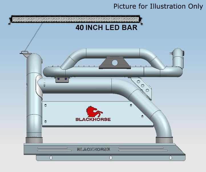 2005-2026 Toyota Tacoma Atlas Roll Bar Kit W/40" LED light Bar | Black Horse Off Road - Image 7