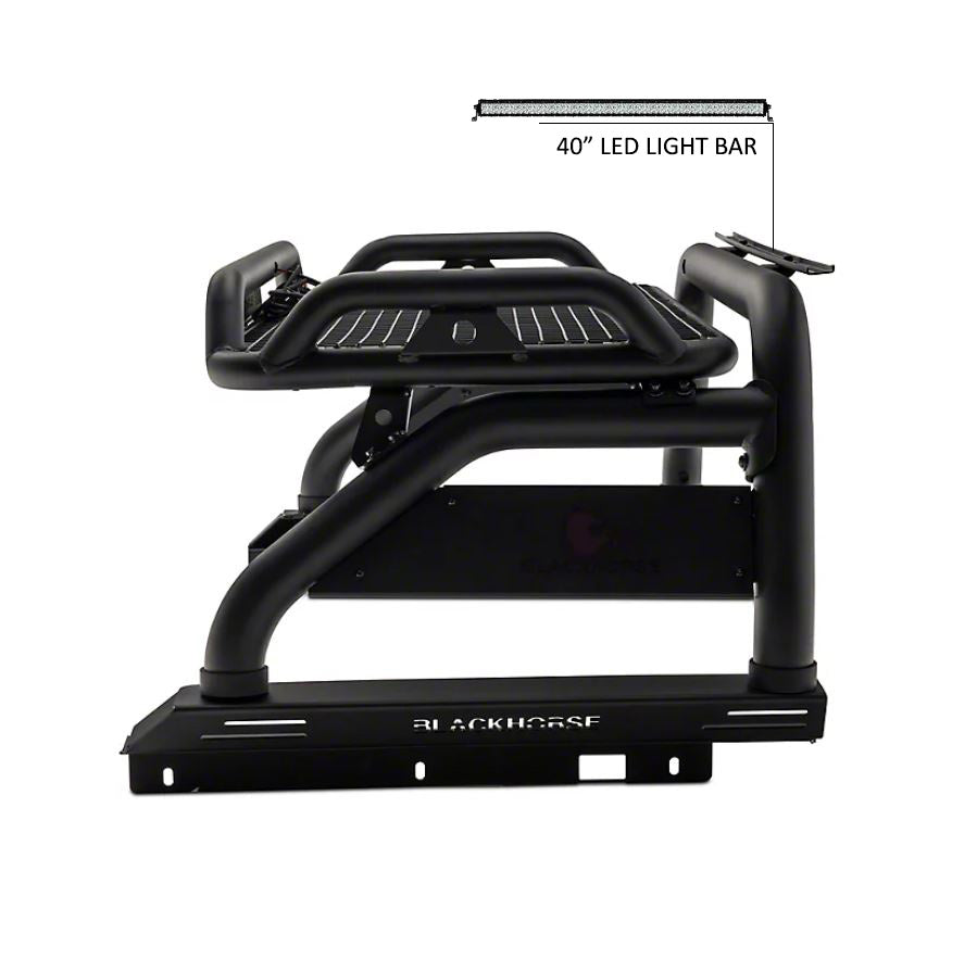 2005-2021 Nissan Frontier Atlas Roll Bar Kit W/40" LED light Bar | Black Horse Off Road - Image 9