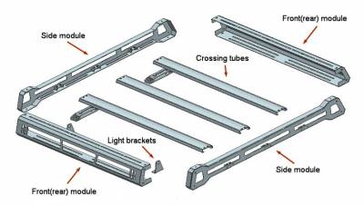 2018-2026 Jeep Wrangler Traveler Roof Rack Modular | Black Horse Off Road - Image 6