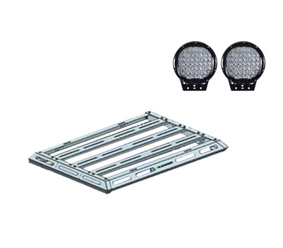 Armour Ii Basket Kit W/ Set of 9" Black Round LED Light | Black Horse Off Road - Image 3