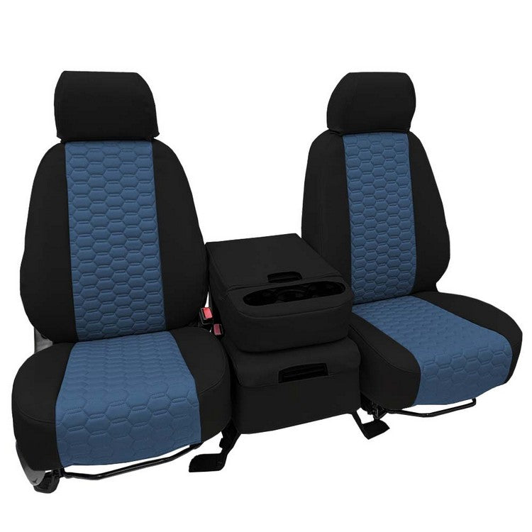 Custom Fit Truck Seat Covers for Ford, Chevy, Ram & Toyota – Faux Leather Hex Quilted | Made in USA