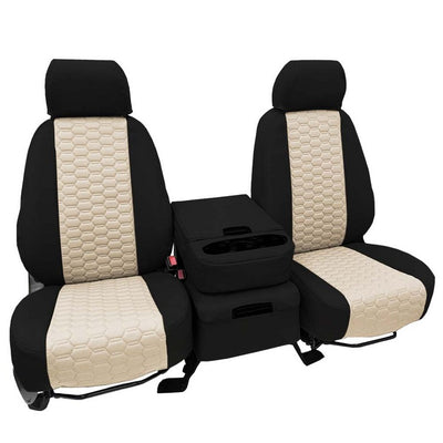 Custom Fit Truck Seat Covers for Ford, Chevy, Ram & Toyota – Faux Leather Hex Quilted | Made in USA