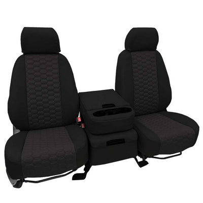 Custom Fit Truck Seat Covers for Ford, Chevy, Ram & Toyota – Faux Leather Hex Quilted | Made in USA