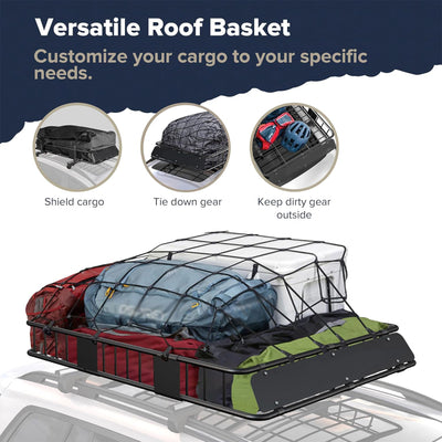 Universal  Voyager Roof Top Cargo Basket Modular | Black Horse Off Road - Image 3