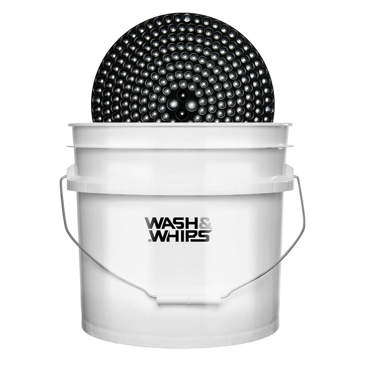 WASH&WHIPS Chenille Premium Scratch-Free Microfiber Lint-Free Blue Wash Mitt 8" x 10"in & Black Pitstop Particle Interceptor