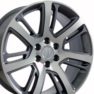 OE Wheels CA88 22x9 Gloss Gunmetal Machined replica wheel
