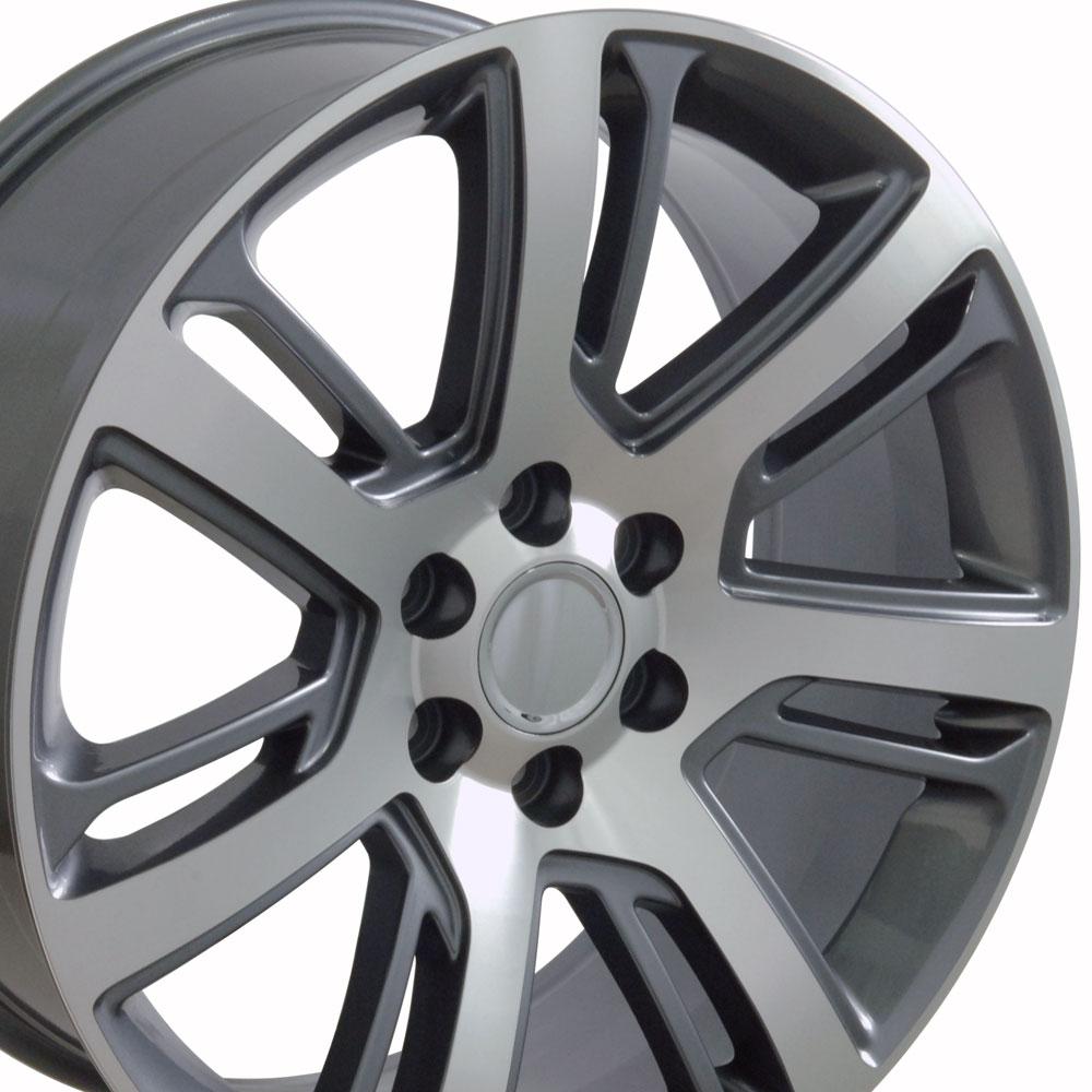 OE Wheels CA88 22x9 Gloss Gunmetal Machined replica wheel