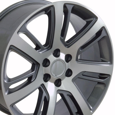 OE Wheels CA88 22x9 Gloss Gunmetal Machined replica wheel