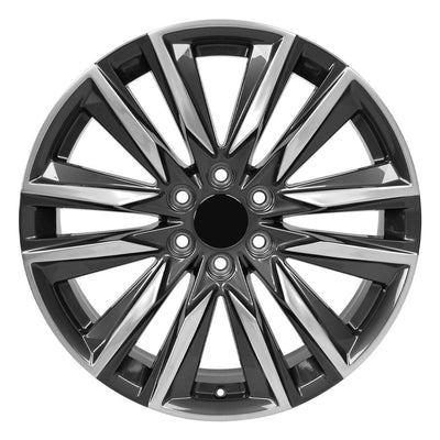 OE Wheels CA91 22x9 Gloss Gunmetal with Polished Face replica wheel