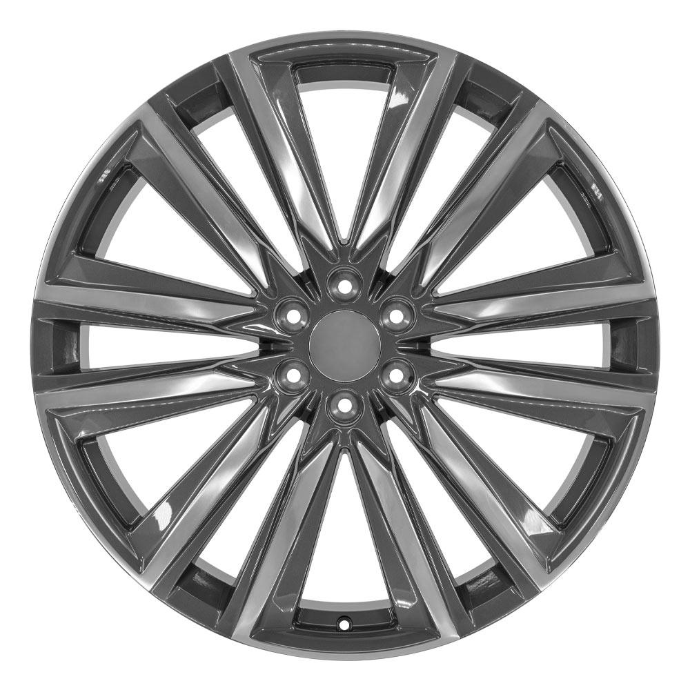 OE Wheels CA91 26x10 Gloss Gunmetal with Polished Face replica wheel