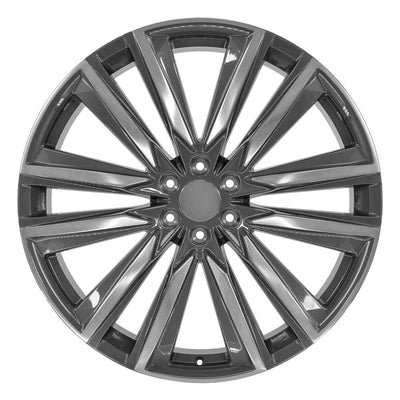 OE Wheels CA91 26x10 Gloss Gunmetal with Polished Face replica wheel