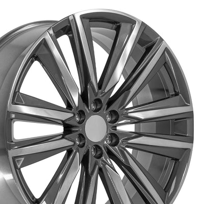 OE Wheels CA91 26x10 Gloss Gunmetal with Polished Face replica wheel