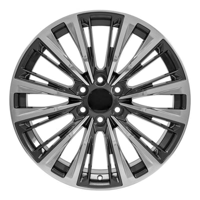 OE Wheels CA93 22x9 Gloss Gunmetal with Polished Face replica wheel