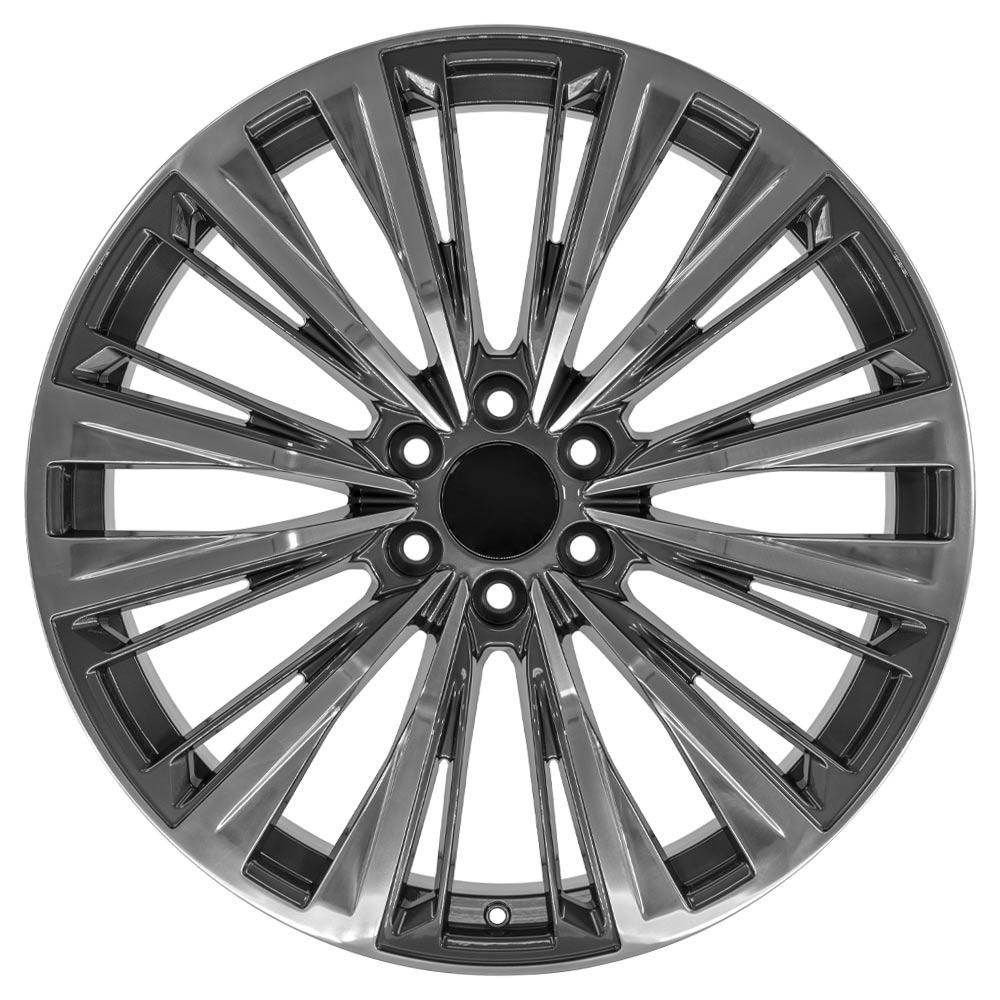 OE Wheels CA93 24x10 Gloss Gunmetal with Polished Face replica wheel