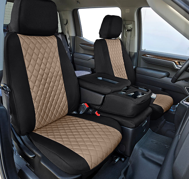 Custom Fit Truck Seat Covers for Ford, Chevy, Ram & Toyota – Cordura Diamond Quilted Waterproof | Made in USA
