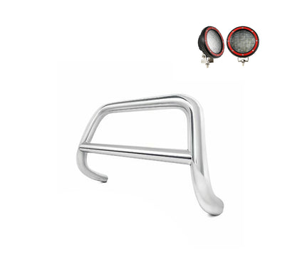 2002-2005 Ford Explorer / Mercury Mountaineer A Bar Kit Pair  of 5.3" Dia. LED Flood Lights w/ Red Trim Rings Wiring Harness  and Switch | Black Horse Off Road - Image 2
