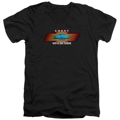 Chevrolet We'll Be There TV Spot-Adult Slim Fit V Neck Cotton-Black