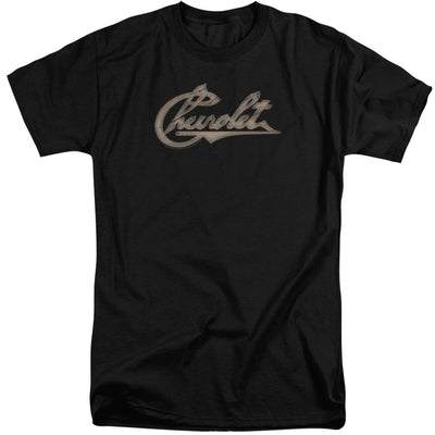 Chevrolet Script-Adult Tall Fit Short Sleeve-Black