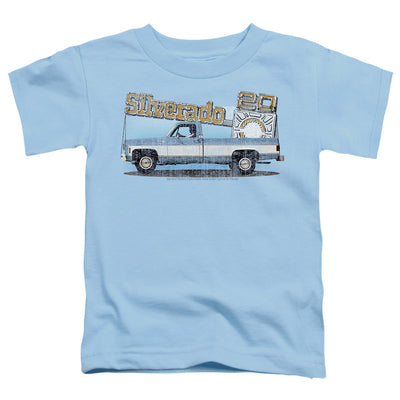 Chevrolet Old Silverado Sketch Toddler Tee - Light Blue Short Sleeve