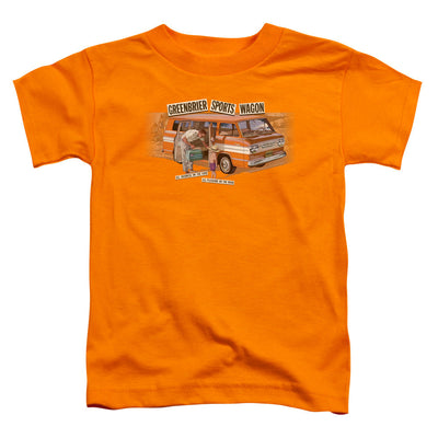 Chevrolet Greenbrier Corvair Sport Wagon - Toddler Short Sleeve - Orange