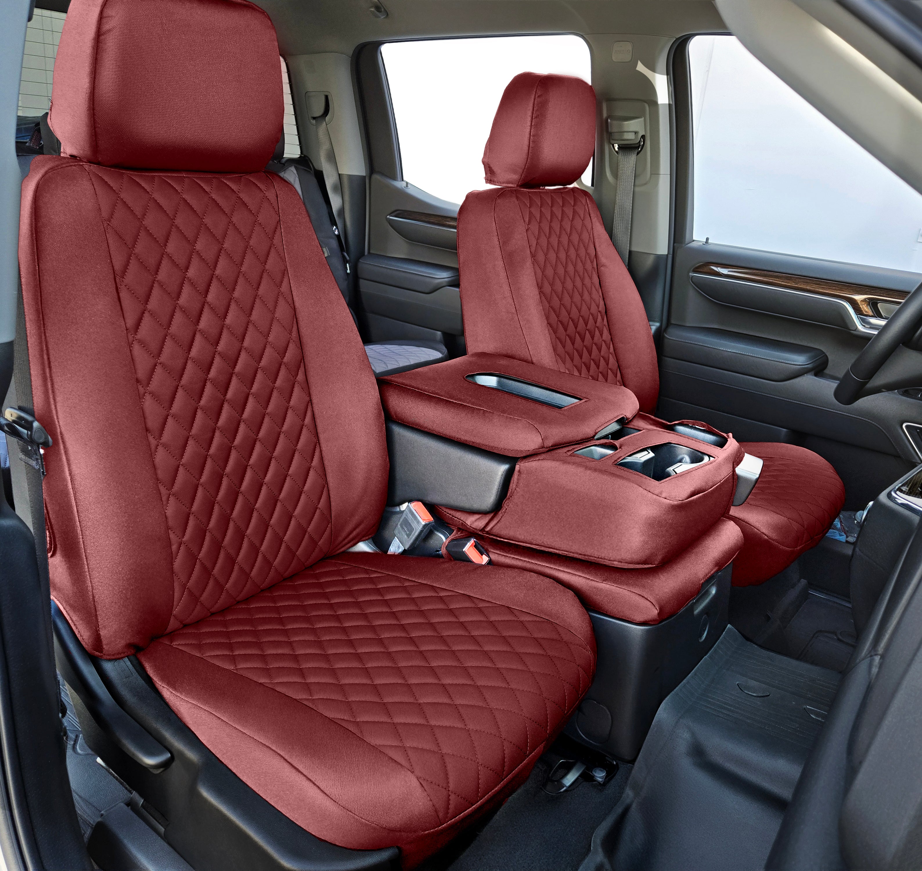 Custom Fit Truck Seat Covers for Ford, Chevy, Ram & Toyota – Cordura Diamond Quilted Waterproof | Made in USA