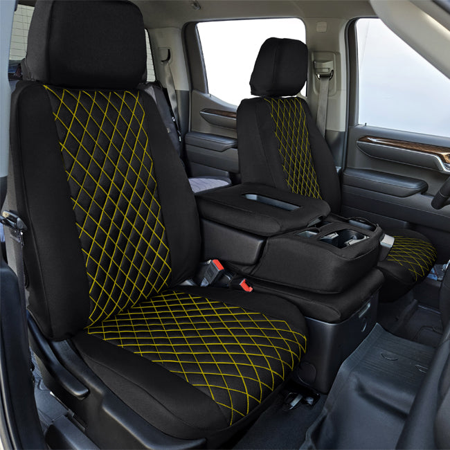 Custom Fit Truck Seat Covers for Ford, Chevy, Ram & Toyota – Cordura Diamond Quilted Waterproof | Made in USA