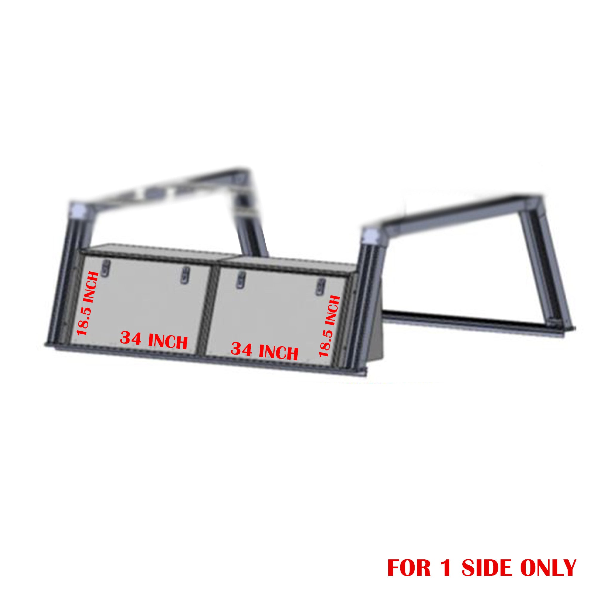 Base K2 Rack With Tool Box | Black Horse Off Road - Image 2