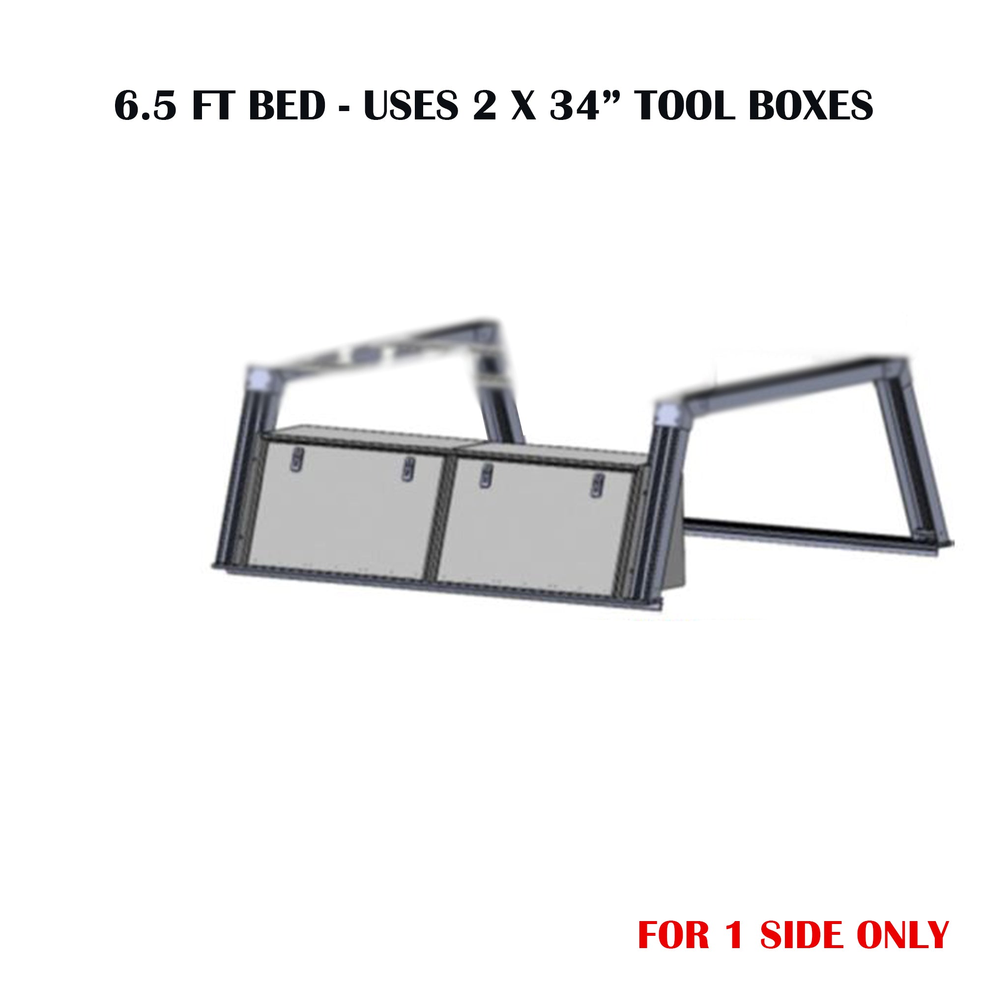 Base K2 Rack With Tool Box | Black Horse Off Road - Image 3