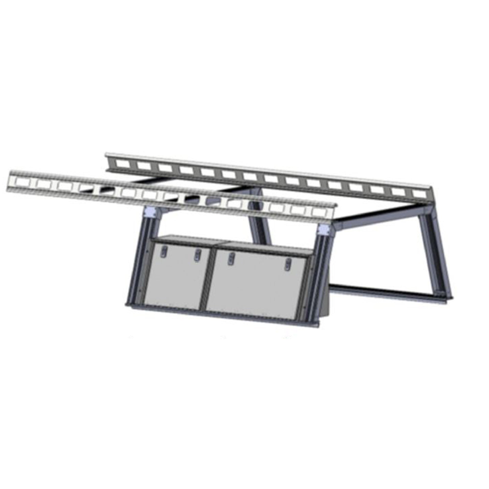 Base K2 Over Cab Rack With Tool Box | Black Horse Off Road - Image 1