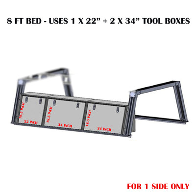 Base K2 Rack With Tool Box | Black Horse Off Road - Image 2