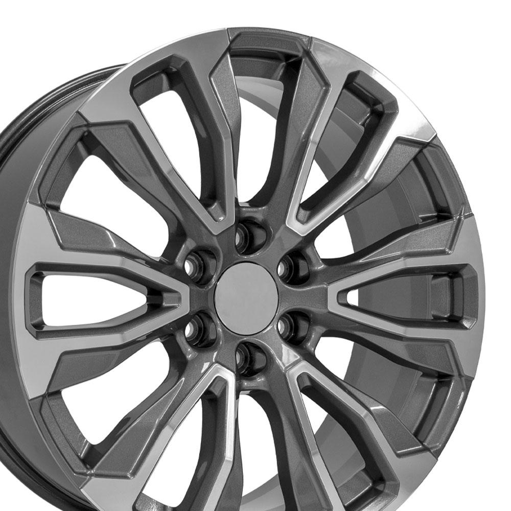 OE Wheels CV30 22x9 Gloss Gunmetal Machined replica wheel