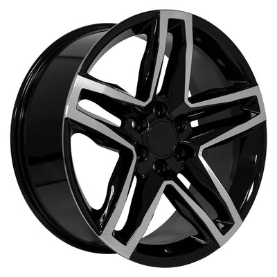 OE Wheels CV34B 22x9 Gloss Black Machined replica wheel