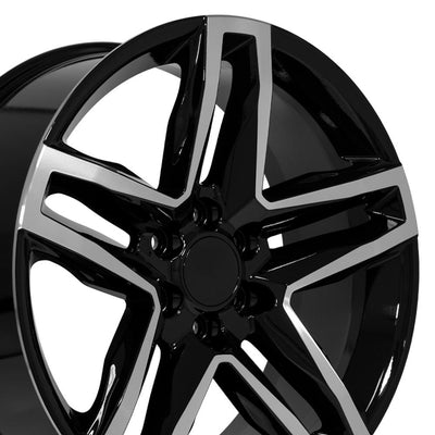 OE Wheels CV34B 22x9 Gloss Black Machined replica wheel
